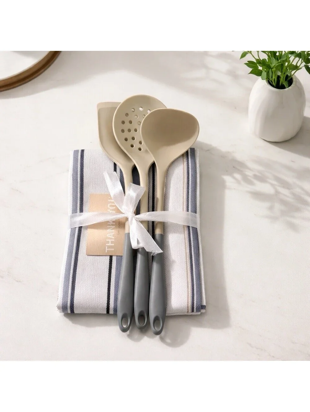 Kitchen Gift Set Silicone Cooking Utensils Dish Towel New Housewarming